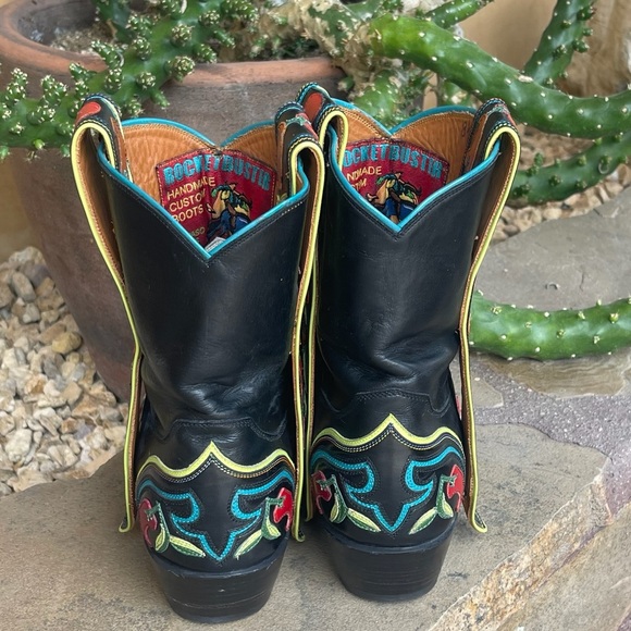 Rocket Buster Handmade Custom Leather Cowboy Boots - Picture 3 of 13